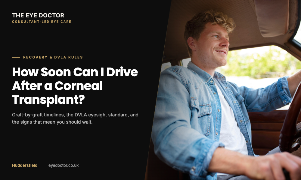 How soon can I drive after a corneal transplant at The Eye Doctor